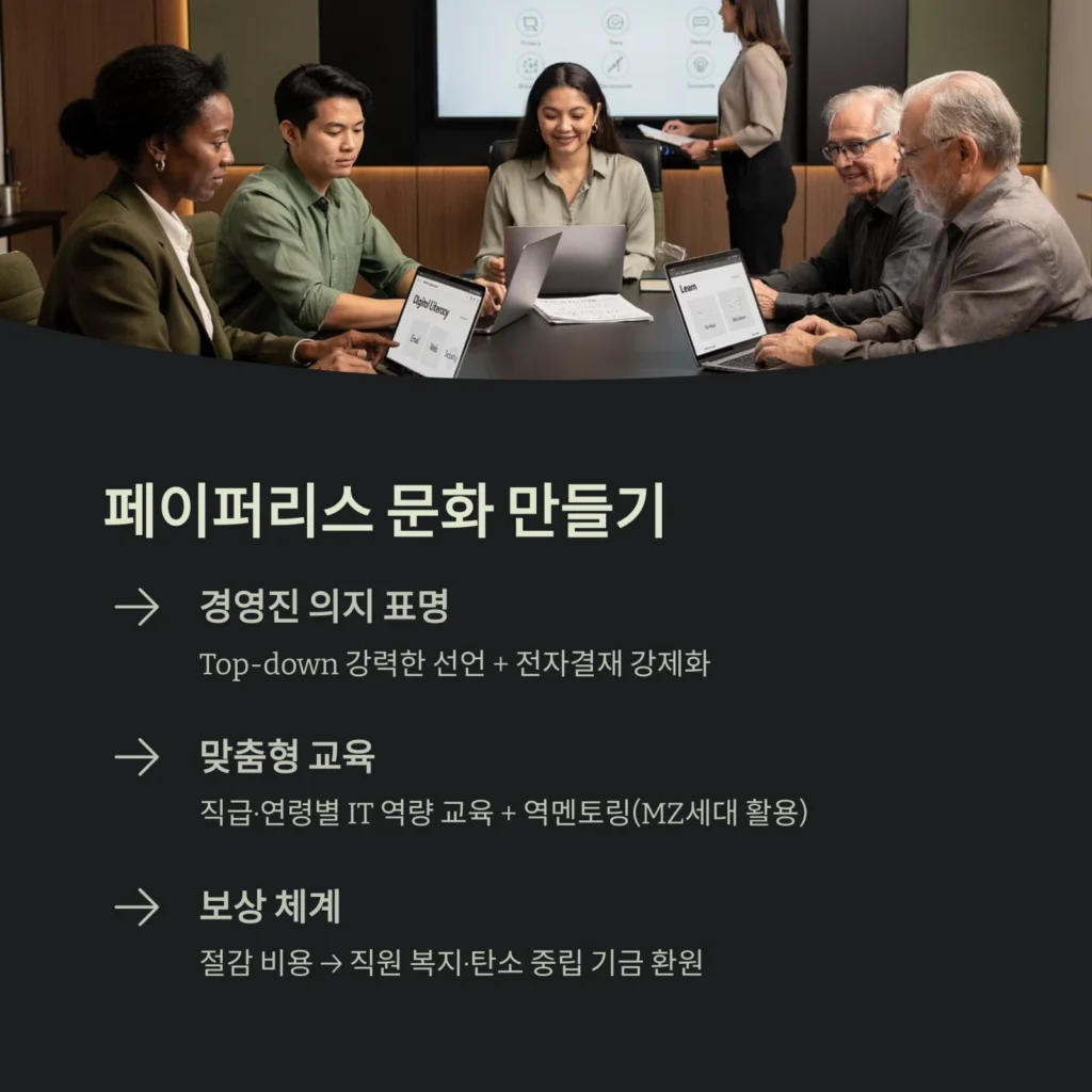페이퍼리스 문화 만들기