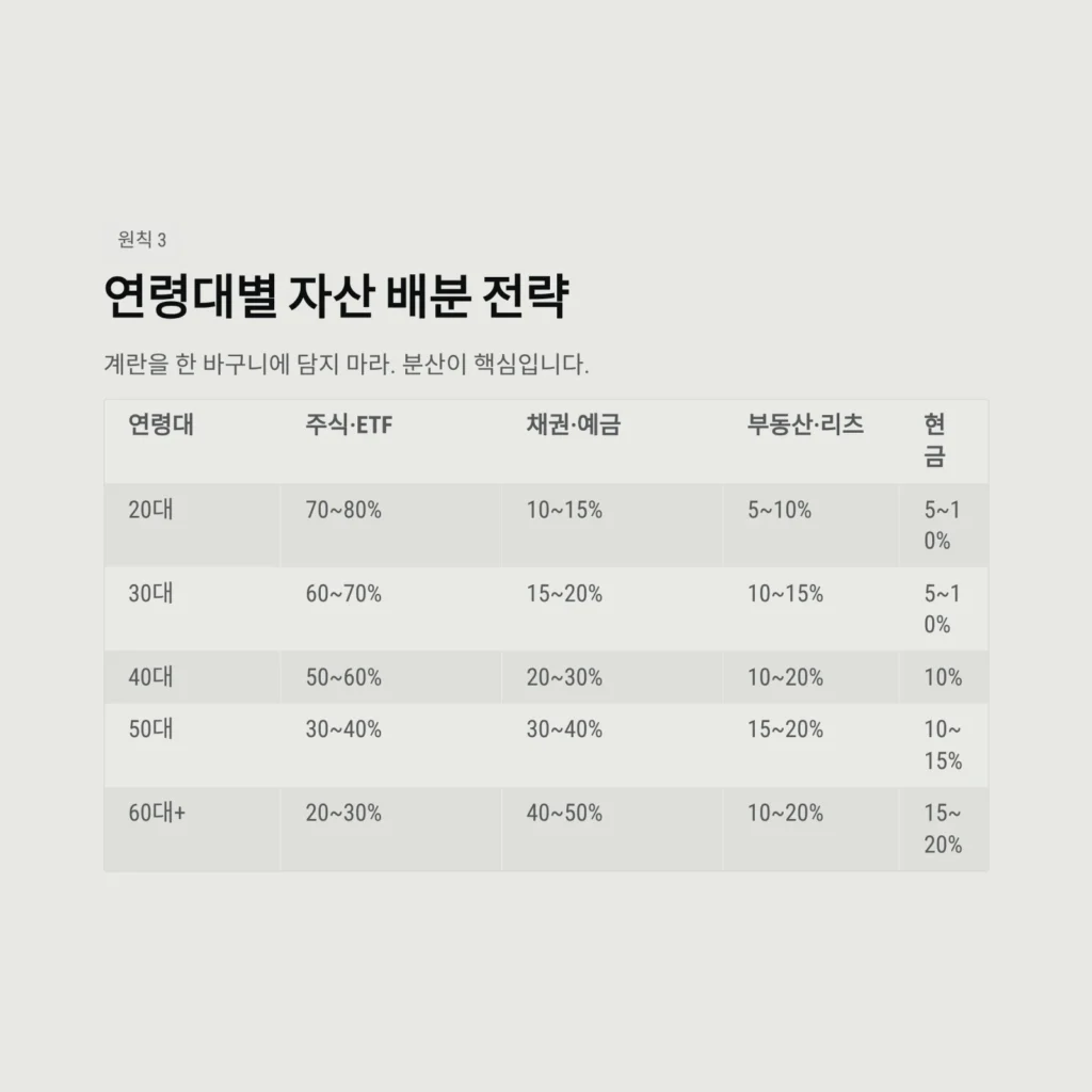 연령대별 자산 배분 전략