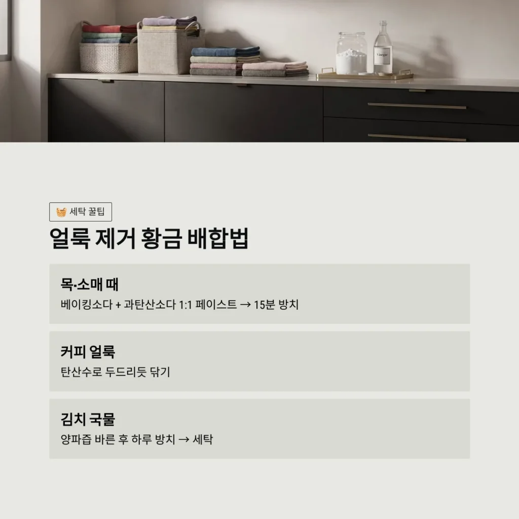 얼룩 제거 황금 배합법