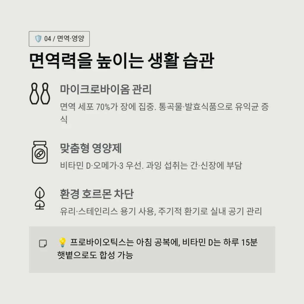 면역력을 높이는 생활 습관